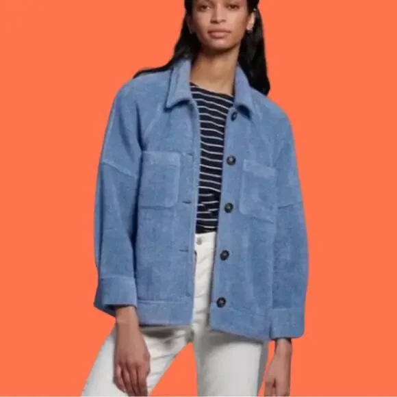 Anthropologie - Greylin Charley blue Cozy Shirt Jacket/Shacket - SIZE SMALL - Picture 1 of 16